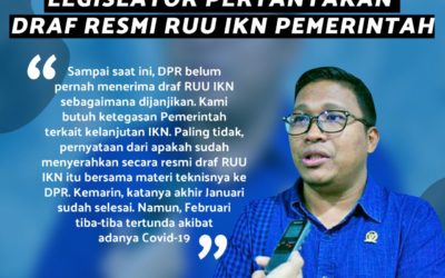 Irwan Pertanyakan Draf RUU IKN Pemerintah