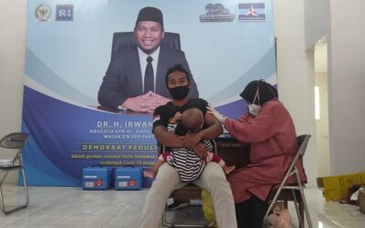 Kontribusi Nyata Demokrat, Vaksinasi IR-1 Suntikkan 1.000 Dosis di BPU Sangatta Utara
