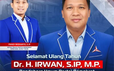 Ketua Fraksi DPRD Demokrat Kutai Timur, Pandi Widiarto Ucapkan Selamat Milad Buat Bendum DPP Partai Demokrat