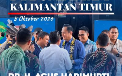 Selamat Datang Menko Infrastruktur dan Pembangunan Kewilayahan AHY di Bumi Etam, Kaltim